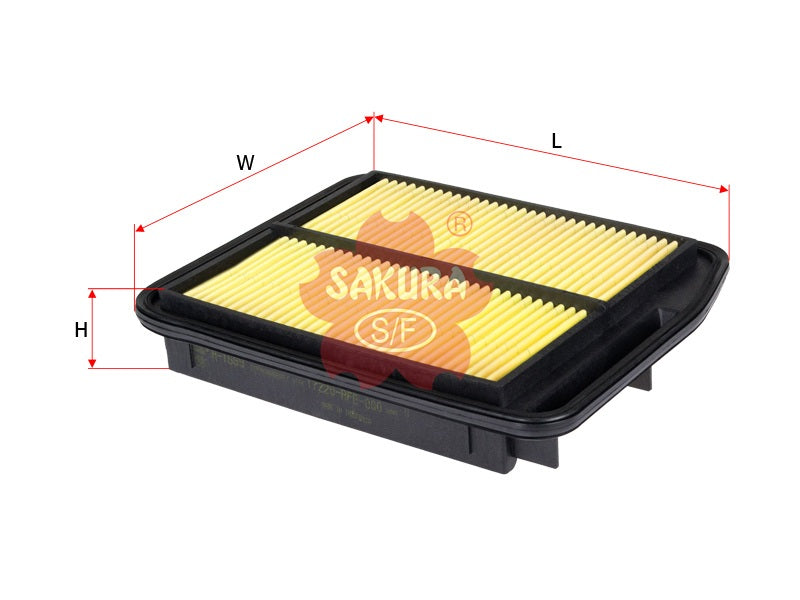 กรองอากาศ(ไส้กรอง) SAKURA, V9112-H041, A-1669, HONDA (126199)
