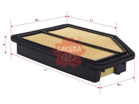 ไส้กรองอากาศ(ธาตุ) SAKURA, 17220-RZP-Y00, A-1672, HONDA (126323)