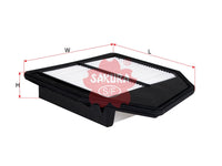 Air Filter (Element)၊ SAKURA၊ 17220-R40-A00၊ A-16830၊ HONDA (126299)