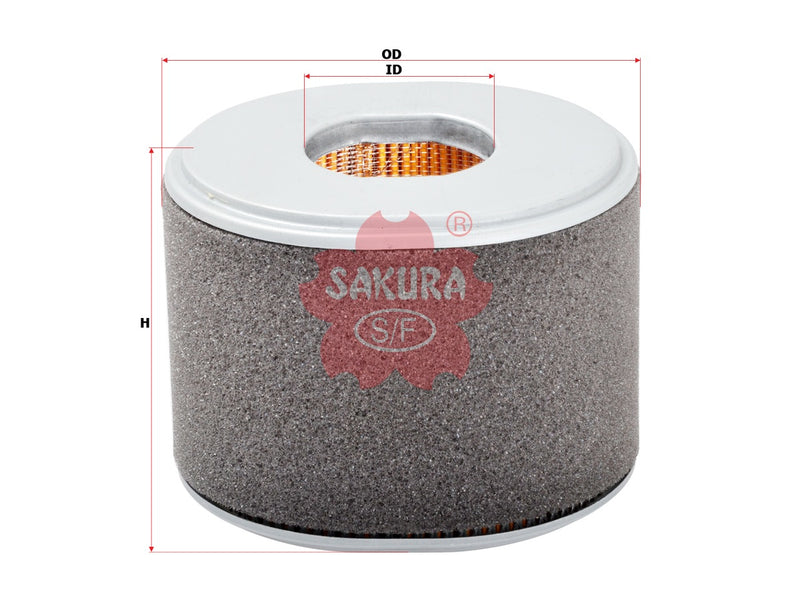 กรองอากาศ(ไส้) SAKURA, AFZE28, A-16850, HONDA (126543)