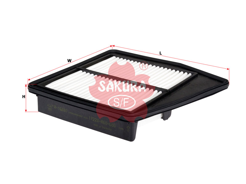 ไส้กรองอากาศ(ไส้กรอง) SAKURA, 17220-R60-U00, A-16880, HONDA (126331)
