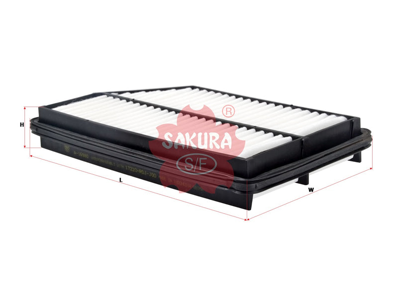 SAKURA,, Air Filter (Element), 17220-PGK-A01, A-16980, HONDA