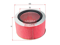 SAKURA,, Air Filter (Element), SE01-23-603, A-1707, MAZDA