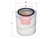 SAKURA,, Air Filter (Element), V9112-E212, A-1711, FORD