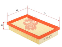 SAKURA,, Air Filter (Element), B33G-13-Z40, A-1742, MAZDA