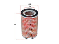 SAKURA,, Air Filter (Element), V9112-E214, A-1747, MAZDA