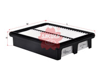 ไส้กรองอากาศ(ไส้), SAKURA, P501-13-3A0, A-17990, MAZDA (125379)