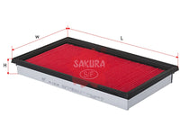 ไส้กรองอากาศ(ธาตุ) SAKURA, 16546-3J400, A-1818, NISSAN (123856)