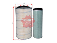 SAKURA,, Air Filter (Element), 7Y-1323+7Y-1322, A-1840-S, ZHENGZHOU YUTONG GROUP CO.,LTD