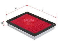 SAKURA,, Air Filter (Element), 16546-AA030, A-1863, NISSAN