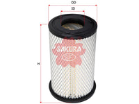 SAKURA,, Air Filter (Element), 16546-9S001, A-1864, NISSAN