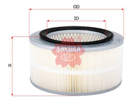 กรองอากาศ(ธาตุ) SAKURA, V9112-E208, A-1875, NISSAN (124949)
