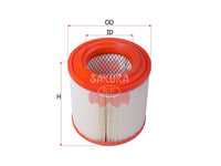 SAKURA,, Air Filter (Element), 16546-MA70C, A-18960, NISSAN