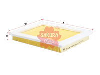 ไส้กรองอากาศ(ไส้กรอง) SAKURA, 4L3U-9601-BC, A-1965, FORD (125453)