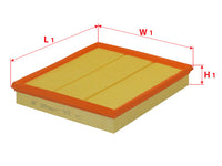 SAKURA,, Air Filter (Element), 6C11 9601 CB, A-19820, FORD