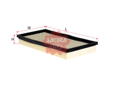 SAKURA,, Air Filter (Element), 53004383AB, A-2002, VOLVO CARS