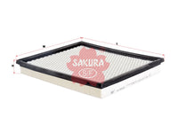 ไส้กรองอากาศ(ไส้กรอง) SAKURA, A53007386, A-2003, NISSAN (124116)
