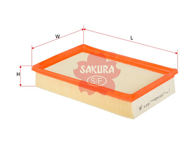 SAKURA,, Air Filter (Element), 1444.VW, A-2104, PEUGEOT