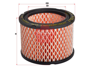 SAKURA,, Air Filter (Element), 4062072, A-2225, FIAT