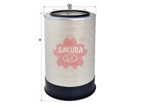 SAKURA,, Air Filter (Element), 70690305, A-2303, TEREX