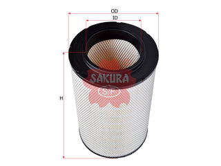 SAKURA,, Air Filter (Element), 3827643, A-2418, VOLVO PENTA