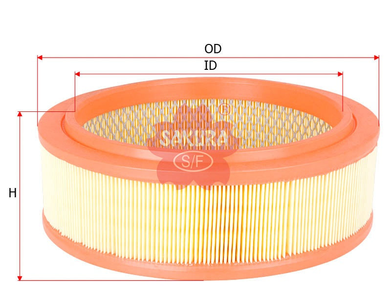 SAKURA,, Air Filter (Element), 77 01 069 365, A-25940, DACIA