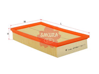 ไส้กรองอากาศ(ไส้กรอง) SAKURA, 604 094 06 04, A-2606, MERCEDES-BENZ (124846)