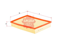 Air Filter (ဒြပ်စင်)၊ SAKURA၊ 68066165AA၊ A-2625၊ MERCEDES-BENZ (123600)