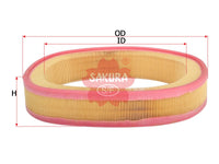 ไส้กรองอากาศ(ไส้กรอง) SAKURA, 5010 235, A-2626, MERCEDES-BENZ (124778)