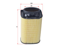 SAKURA,, Air Filter (Element), 16546-HG00B, A-26430, MERCEDES-BENZ