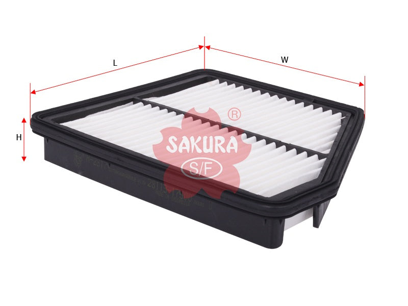SAKURA,, Air Filter (Element), 28113-17500, A-2817, HYUNDAI