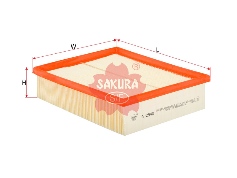 ไส้กรองอากาศ(ไส้กรอง) SAKURA, 28113-3K010, A-2840, HYUNDAI (124676)