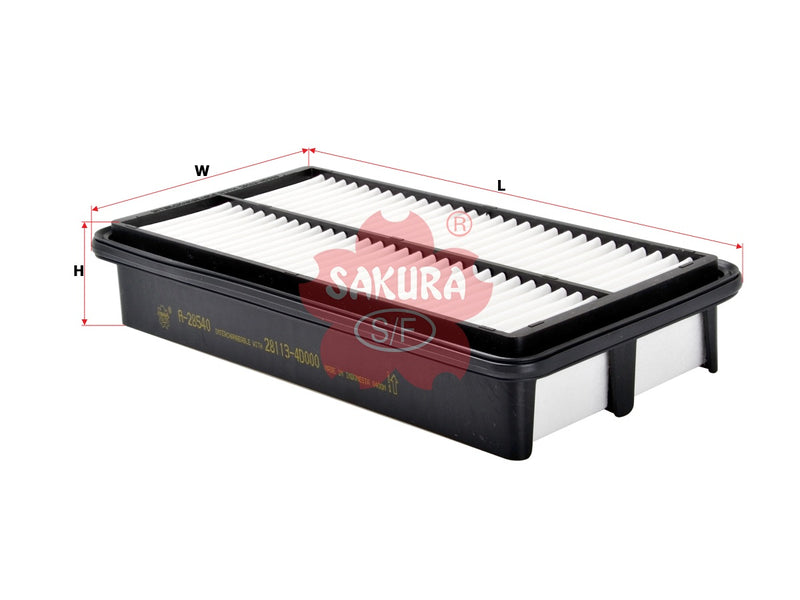 ไส้กรองอากาศ(ธาตุ) SAKURA, 28113-4D000, A-28540, KIA (125969)