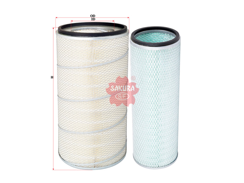 ไส้กรองอากาศ(ธาตุ) SAKURA, 11N8-22140-A, A-28730-S, CATERPILLAR (125447)