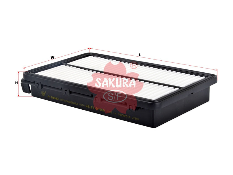 ไส้กรองอากาศ(ธาตุ) SAKURA, 28113-D3100, A-28880, KIA (125876)