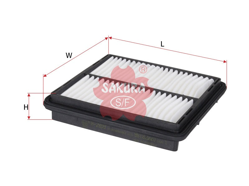 SAKURA,, Air Filter (Element), 96182220, A-2909, CHEVROLET