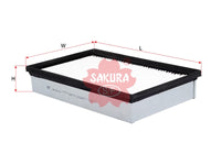 ไส้กรองอากาศ(ธาตุ) SAKURA, 0K552-23-603A, A-2919, KIA (126071)