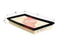 ไส้กรองอากาศ(ธาตุ) SAKURA, 0K2A5-13-Z40AL, A-2922, KIA (126037)