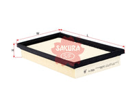 SAKURA,, Air Filter (Element), OK30C-13-320C, A-2924, KIA