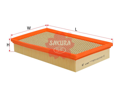 SAKURA,, Air Filter (Element), 23190 08040, A-2929, SSANG YONG