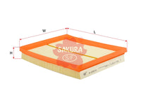 ไส้กรองอากาศ(ไส้กรอง) SAKURA, 28113-2G000, A-29370, KIA (126050)