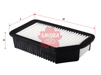 ไส้กรองอากาศ(ไส้กรอง) SAKURA, 28113-1W000, A-29390, KIA (126051)