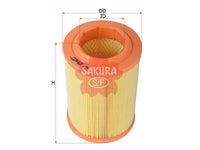 SAKURA,, Air Filter (Element), 044 129 620, A-3103, VOLKSWAGEN