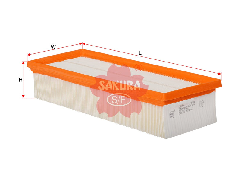 SAKURA,, Air Filter (Element), 1K0 129 620 D, A-31070, VOLKSWAGEN