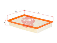 SAKURA,, Air Filter (Element), 1K0129620A, A-31190, VOLKSWAGEN