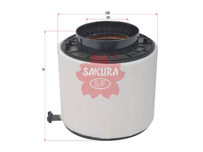 SAKURA,, Air Filter (Element), 8K0 133 843 D, A-31211, AUDI