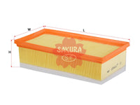 SAKURA,, Air Filter (Element), 17801-0R010, A-3305, TOYOTA