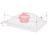 ไส้กรองอากาศ(ไส้) SAKURA, AY120-TY080, A-3306, TOYOTA (124196)