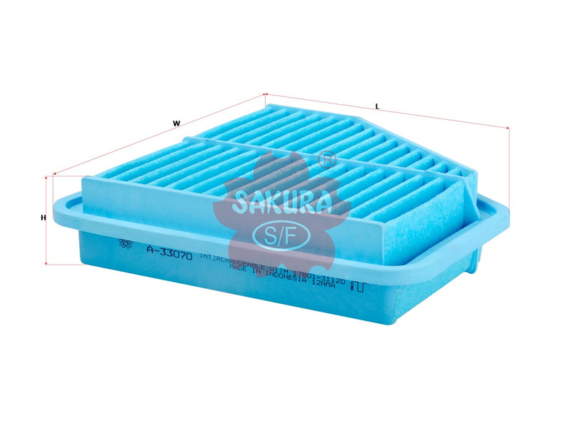 SAKURA,, Air Filter (Element), 17801-AD010, A-33070, TOYOTA