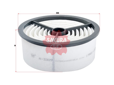 SAKURA,, Air Filter (Element), V9112-1008, A-3309, TOYOTA